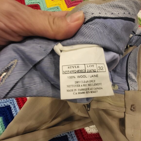 Joseph Abboud Men's Wool Dress Pants 32x30 NWOT - Picture 5 of 9